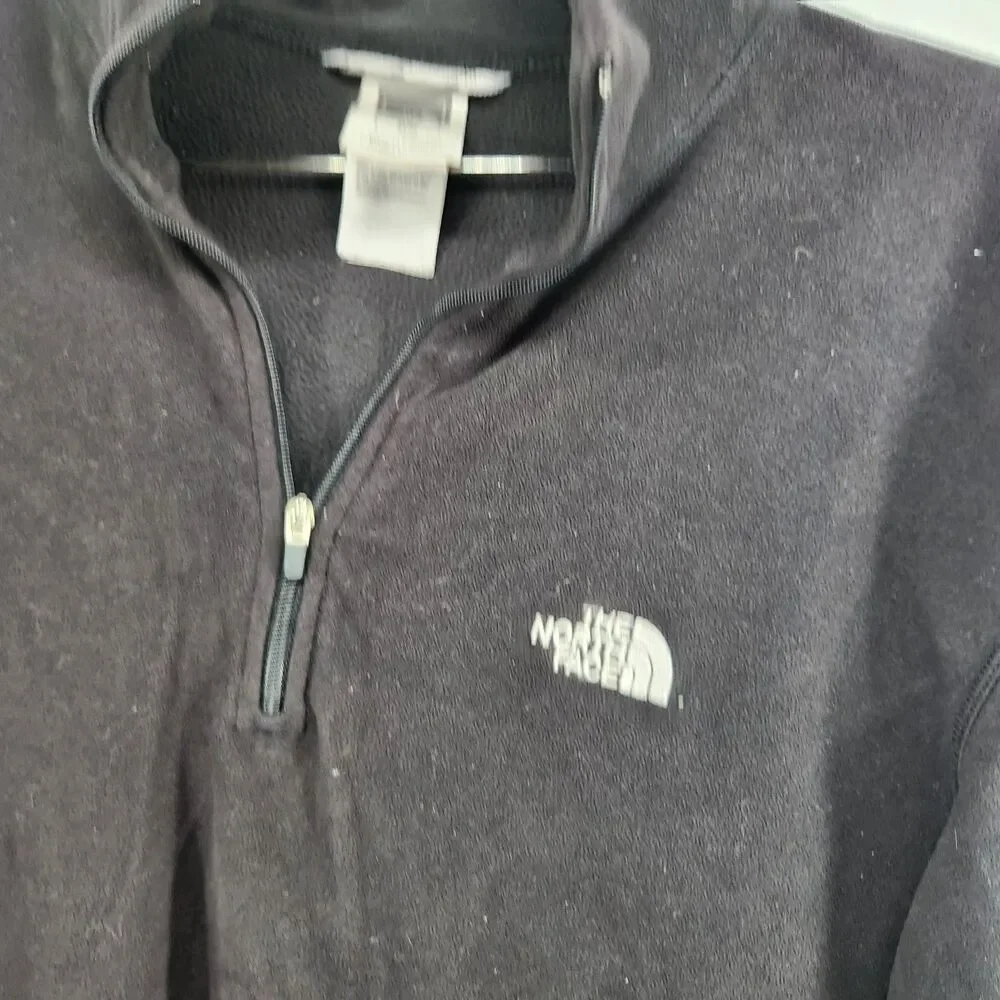 The North Face Men's Size‎ M Black Quarter Zip Fleece Long Sleeve Jacket
